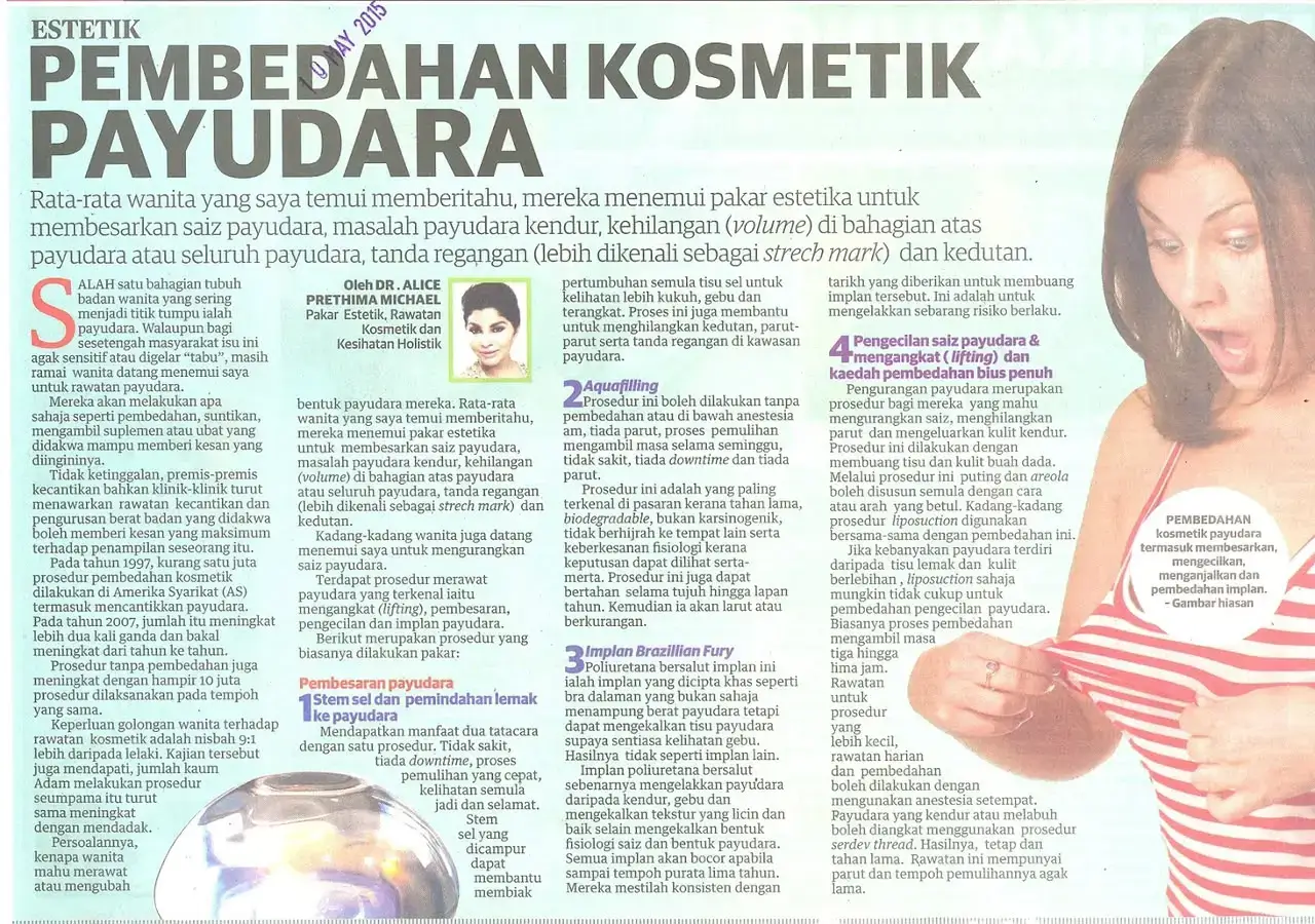 Keratan akhbar berkaitan kesihatan wanita nombor dua