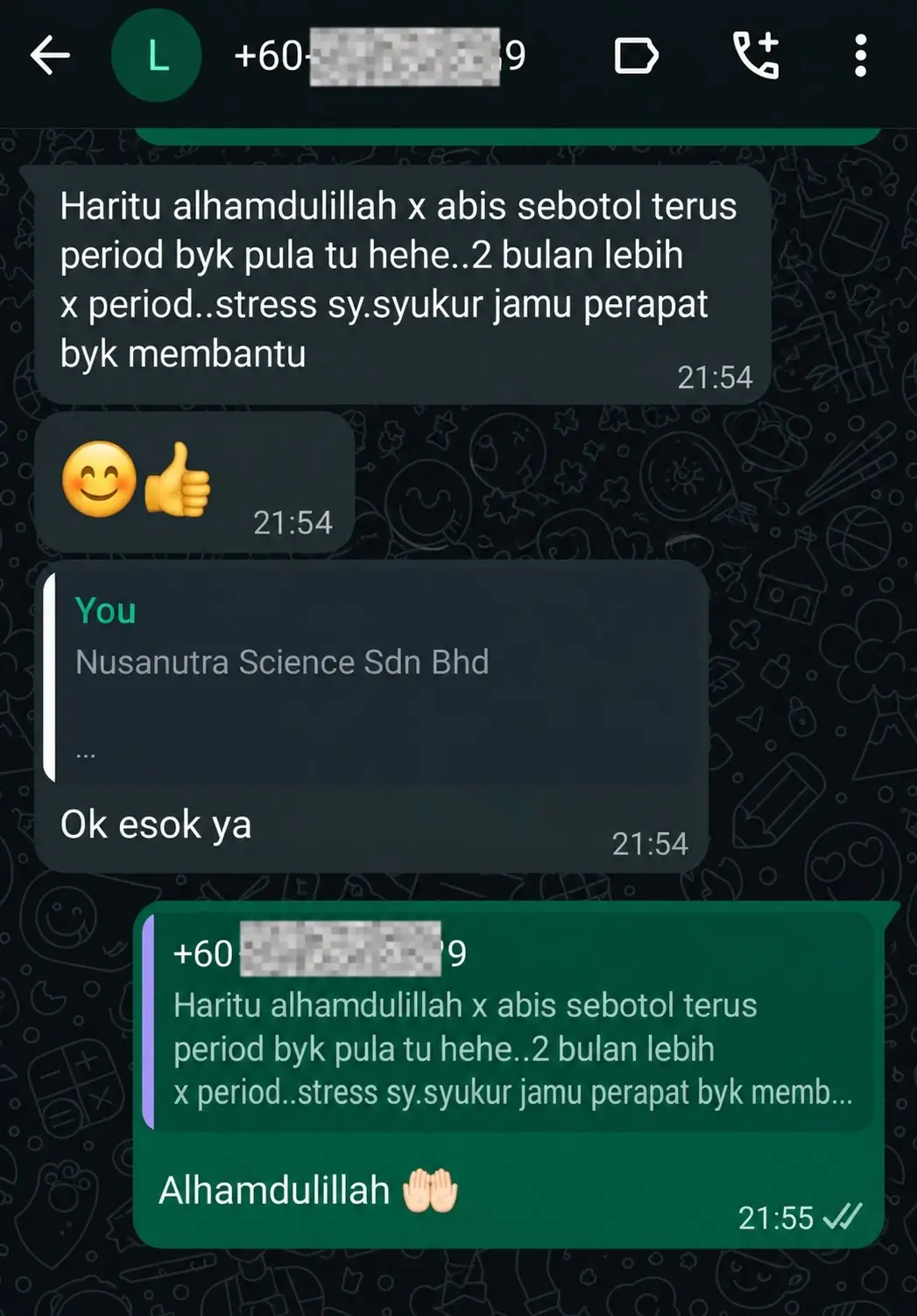 Testimoni pengguna Jamu Songkhla