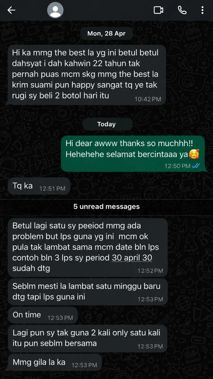 Testimoni pengguna Jamu Songkhla