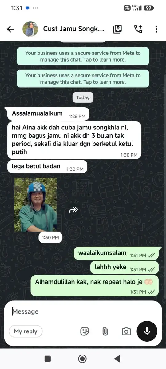 Testimoni pengguna Jamu Songkhla