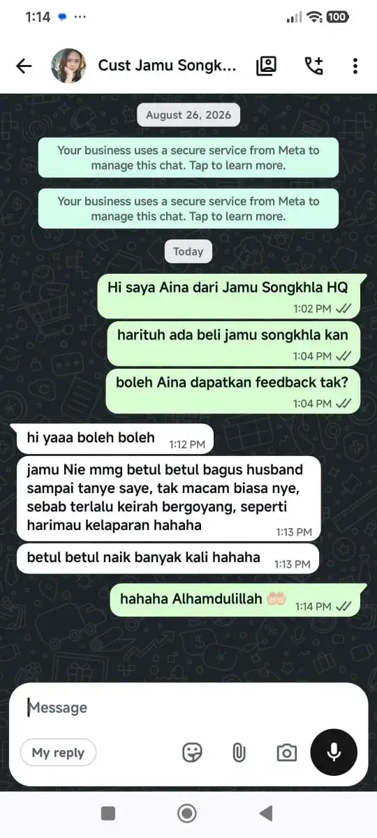 Testimoni pengguna Jamu Songkhla